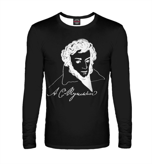 Мужской лонгслив с изображением А. С. Пушкин цвета Белый
