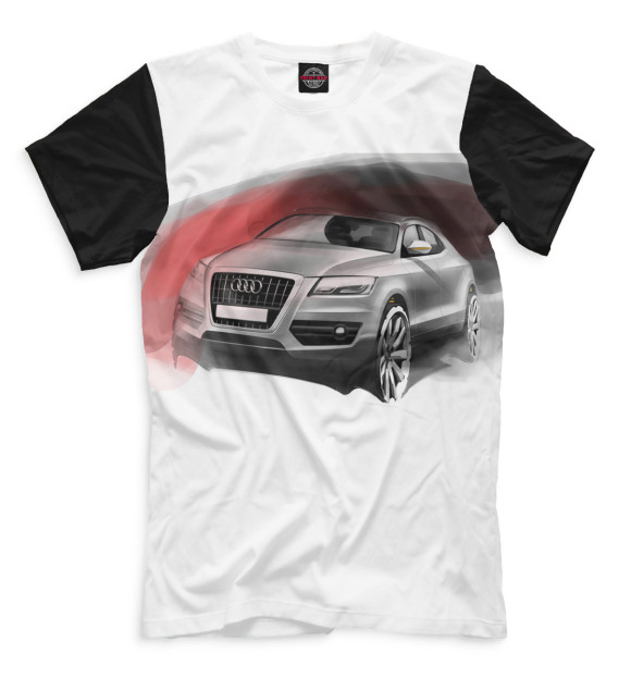 Мужская футболка с изображением Audi Q5 цвета Молочно-белый