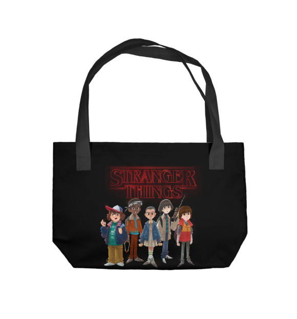 Пляжная сумка с изображением Stranger Things цвета 