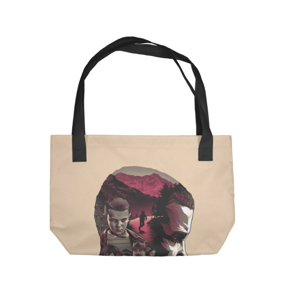 Пляжная сумка с изображением Stranger Things цвета 