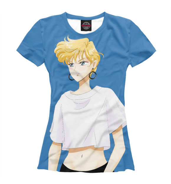 Женская футболка с изображением Модная девушка цвета Белый