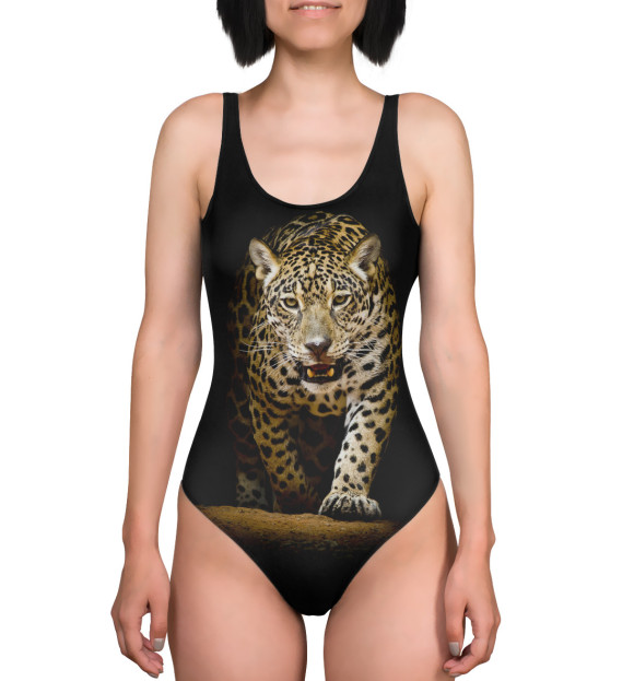 Купальник-боди с изображением Леопард цвета 