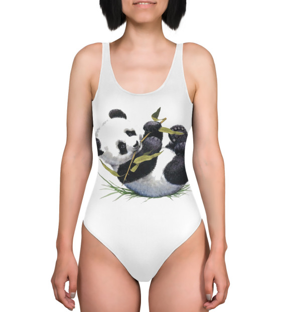 Купальник-боди с изображением Панда цвета 