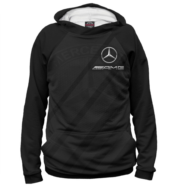 Женское худи с изображением Mercedes AMG цвета Белый