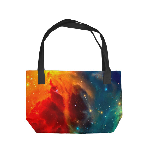 Пляжная сумка с изображением nebula цвета 