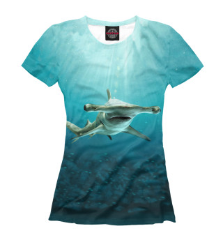 Женская футболка Акула молот