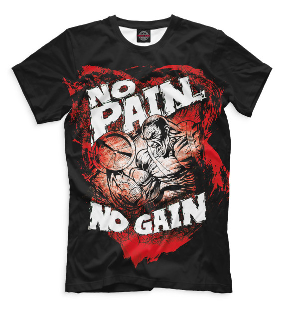 Мужская футболка с притом Пауэрлифтинг цвета Черный Мужская футболка с изображением Пауэрлифтинг цвета Черный