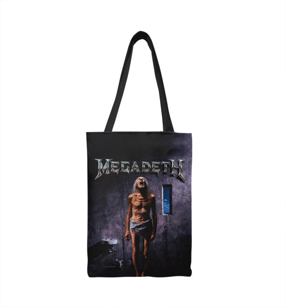 Сумка-шоппер с изображением Megadeth цвета 
