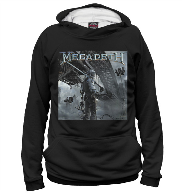 Женское худи с изображением Megadeth цвета Белый