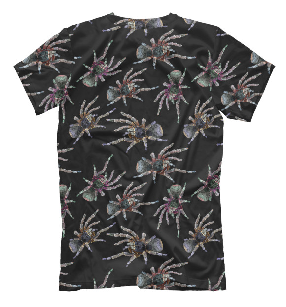 Мужская футболка с изображением Пауки цвета Белый