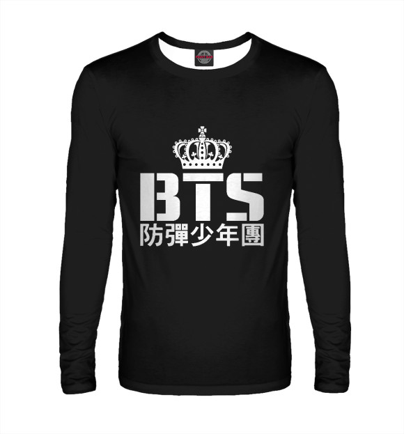 Мужской лонгслив с изображением Bangtan Boys цвета Белый