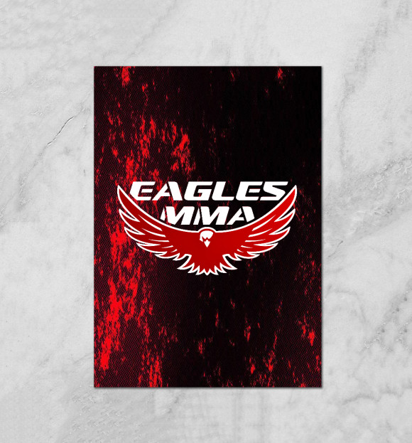 Плакат с притом MMA цвета Белый Плакат с изображением MMA цвета Белый