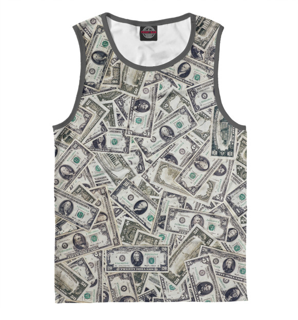 Майка для мальчика с изображением Доллары цвета Белый