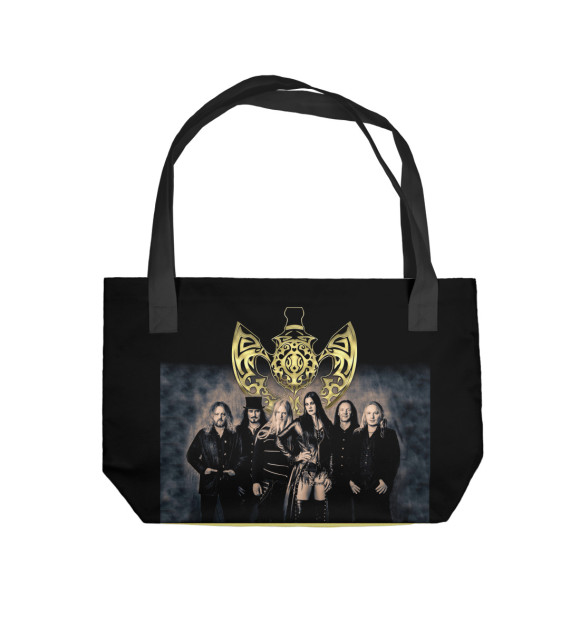 Пляжная сумка с изображением Nightwish цвета 