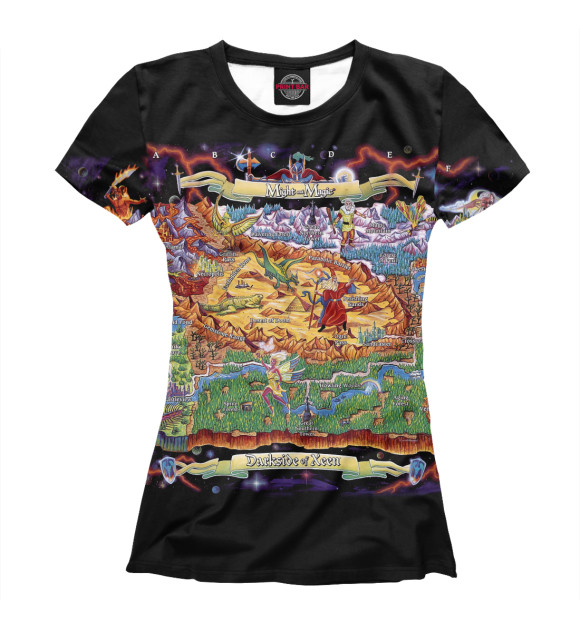 Женская футболка с изображением Heroes of might and magic цвета Белый