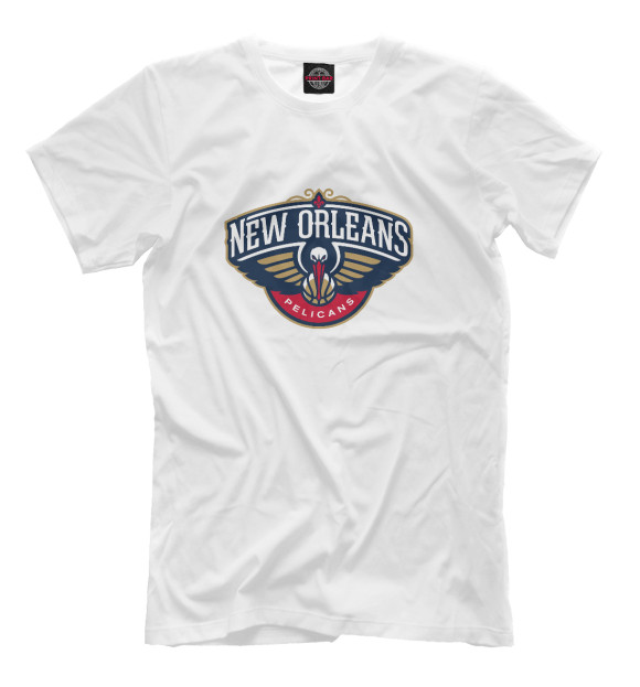 Футболка для мальчиков с изображением New Orlean Pelicans цвета Молочно-белый