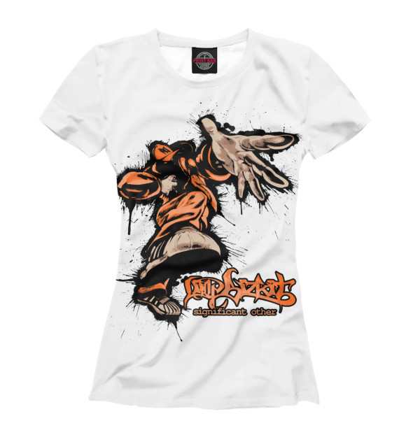 Футболка для девочек с изображением Limp Bizkit цвета Белый