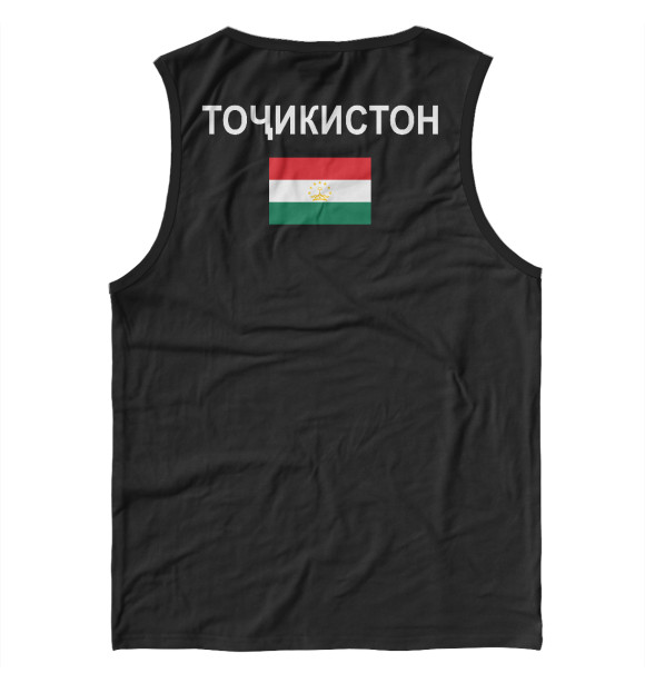 Мужская майка с изображением Таджикистан цвета Белый