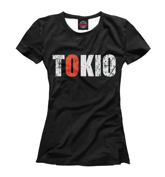 Футболка для девочек с изображением Tokio цвета Белый