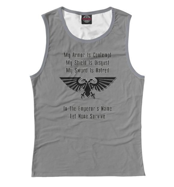 Женская майка с притом Аквила цвета Белый Женская майка с изображением Аквила цвета Белый