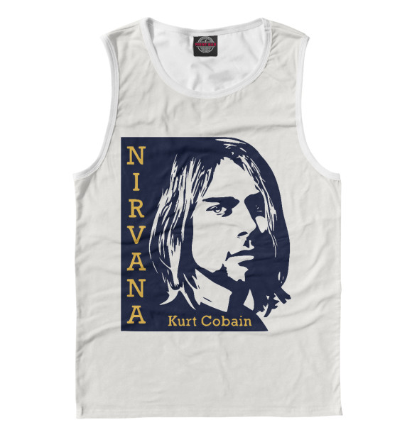 Мужская майка с притом Nirvana цвета Белый Мужская майка с изображением Nirvana цвета Белый