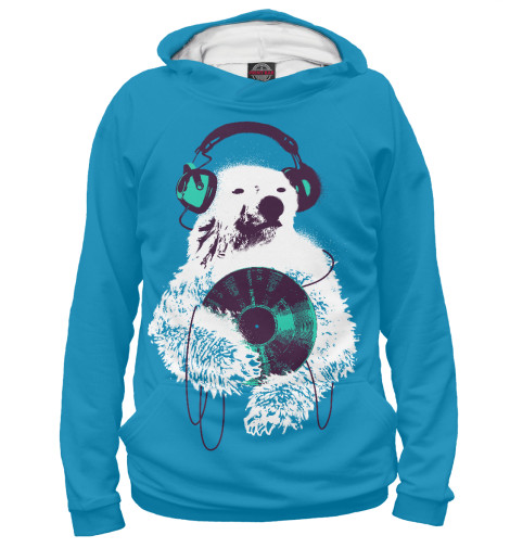 

Худи Print Bar, Белый, Медведь в наушниках