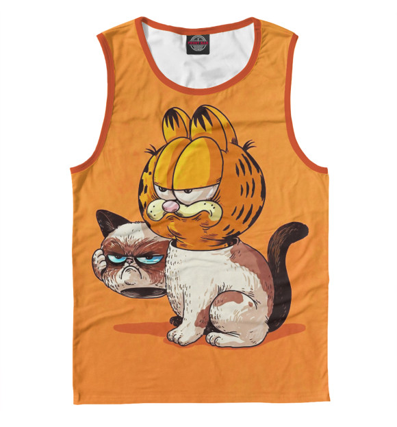 Майка для мальчика с изображением Гарфилд цвета Белый