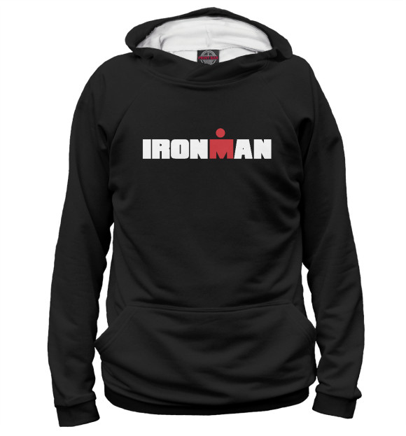 Женское худи с изображением Ironman цвета Белый