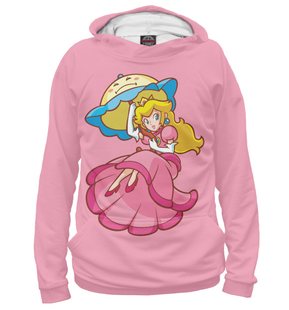 Женское худи с изображением Princess Peach цвета Белый