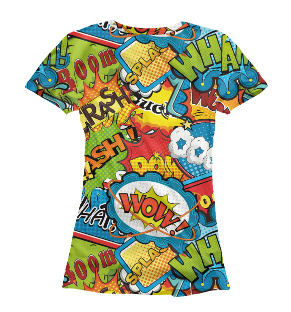 Футболка для девочек с изображением Комиксы цвета Белый