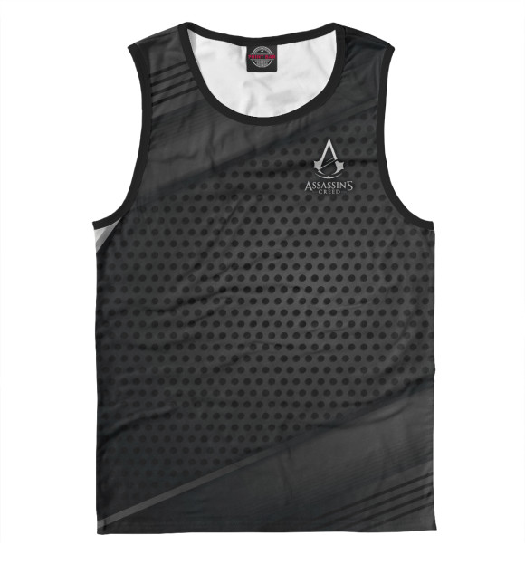 Мужская майка с притом Assassins Creed цвета Белый Мужская майка с изображением Assassins Creed цвета Белый