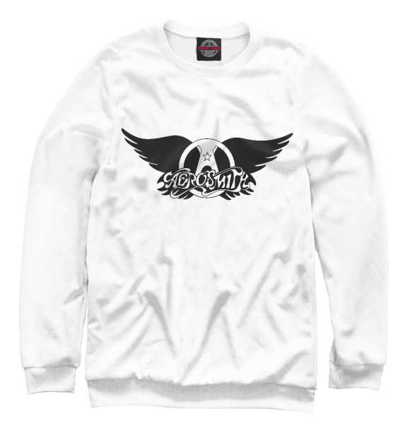 Мужской свитшот с изображением Aerosmith цвета Белый