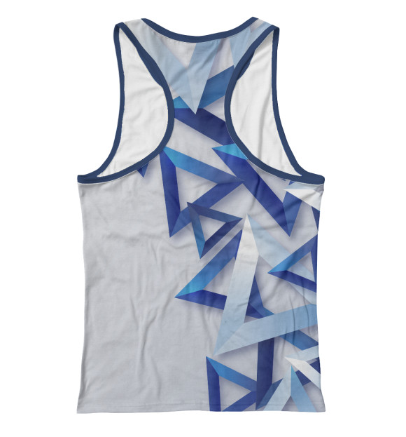 Женская майка-борцовка с изображением Треугольники 3D цвета Белый