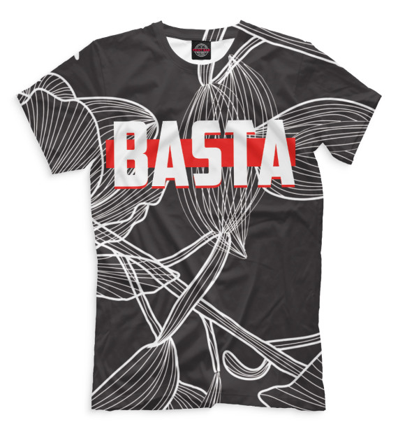 Футболка для мальчиков с изображением Баста цвета Серый