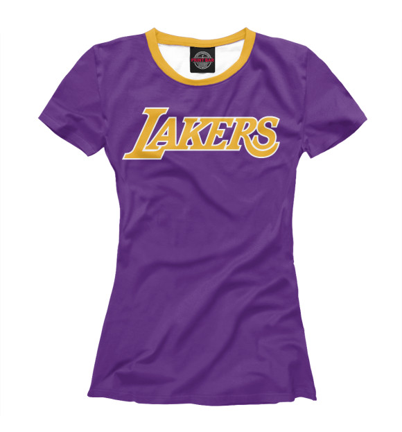 Женская футболка с изображением Lakers цвета Белый