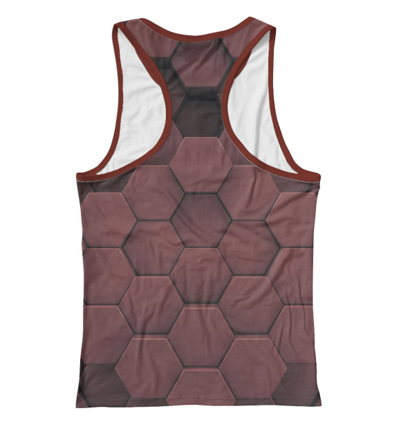 Женская майка-борцовка с изображением 3D Плиты цвета Белый