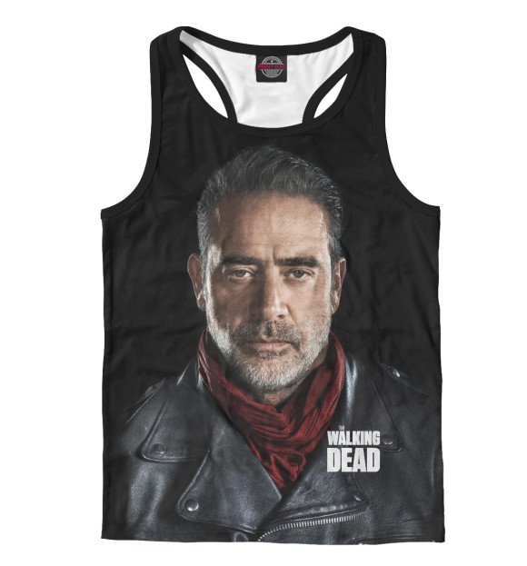 Мужская майка-борцовка с притом Ниган цвета Белый Мужская майка-борцовка с изображением Ниган цвета Белый