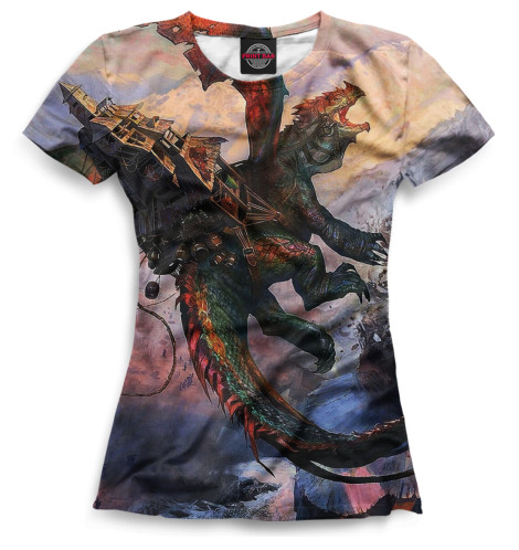 

Футболки Print Bar, Белый, Дракон