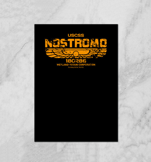 Плакат с изображением Nostromo цвета Белый
