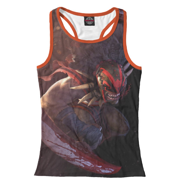 Женская майка-борцовка с изображением BloodSeeker цвета Белый