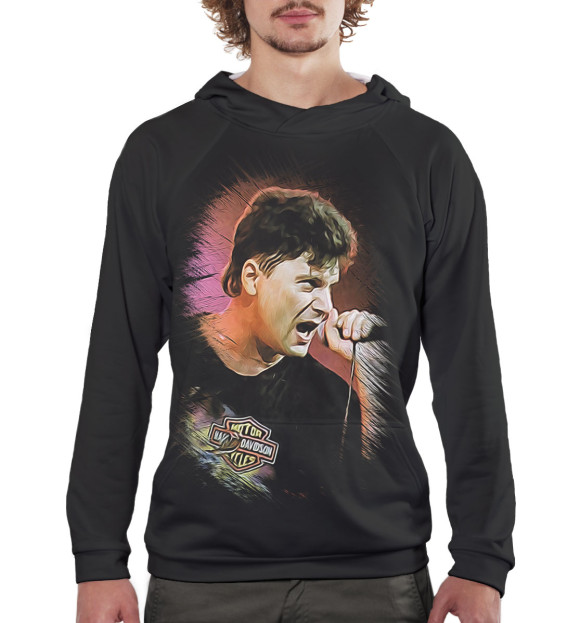 Мужское худи с изображением Сектор Газа цвета Белый