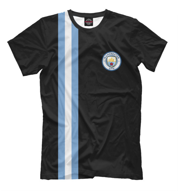 Футболка для мальчиков с изображением Manchester City Line Collection цвета Черный