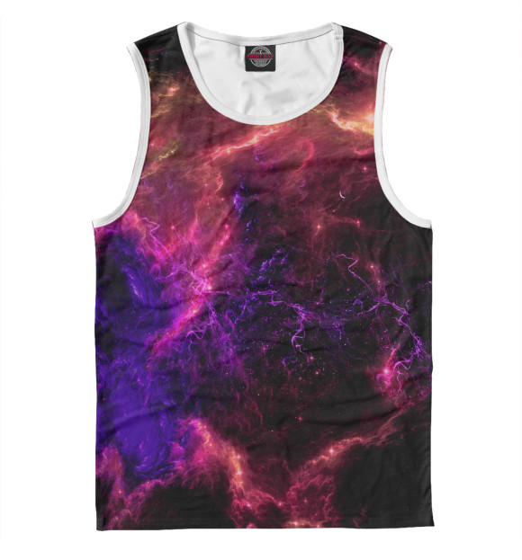 Мужская майка с изображением Галактика цвета Белый