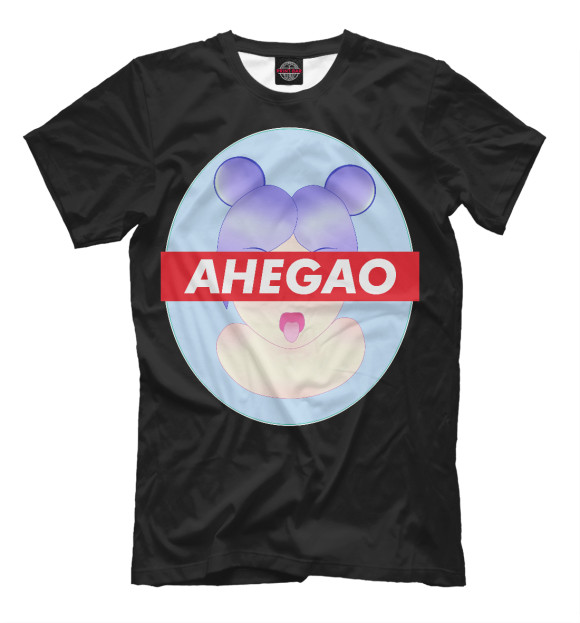 Футболка для мальчиков с изображением AHEGAO цвета Черный