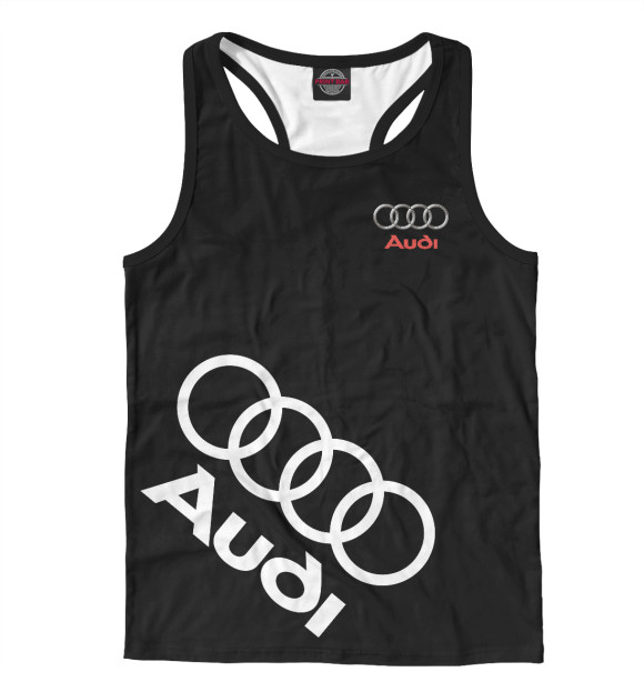 Мужская майка-борцовка с изображением Audi цвета Белый