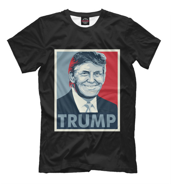 Мужская футболка с изображением Trump цвета Черный