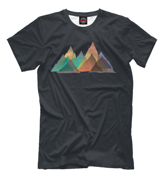 Футболка для мальчиков с изображением Mountains цвета Черный