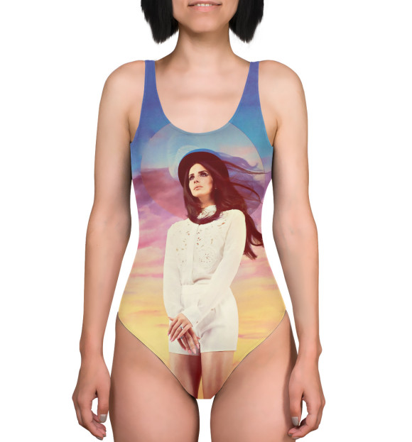 Купальник-боди с изображением Lana Del Rey цвета 