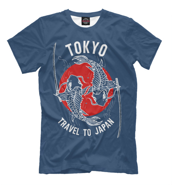 Мужская футболка с изображением Tokyo. Travel to Japan цвета Белый