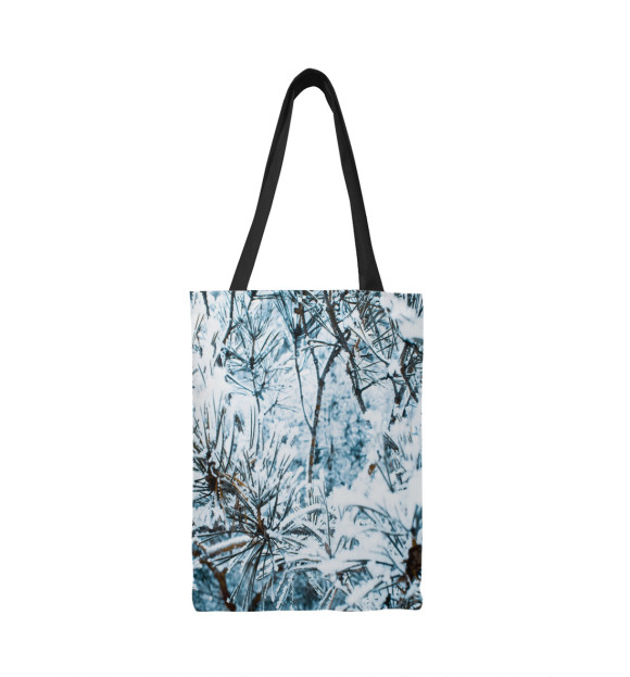 Сумка-шоппер с изображением Ветви в снегу цвета 